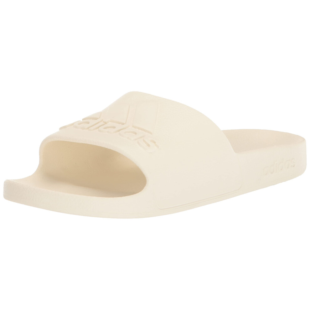 adidas Unisex Adilette Aqua Slide Sandal  Off White/Off White/Off Whit