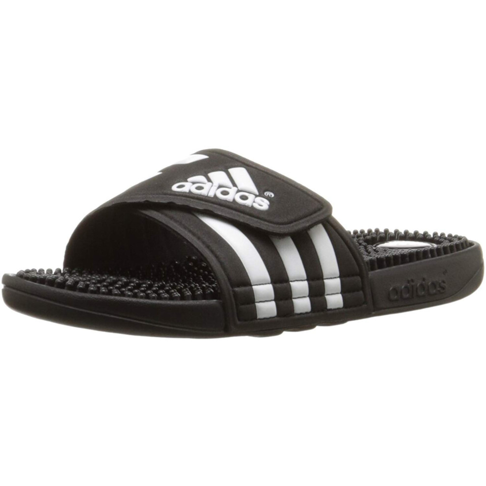 adidas Women's Adissage Slides Sandal  Black/Black/Running White  9