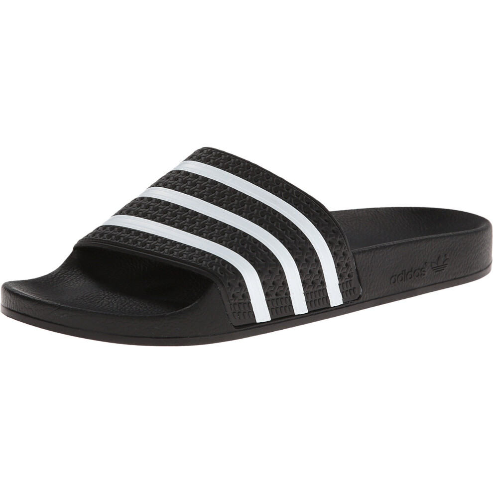 adidas Originals Unisex Adilette Slide  Black/White/Black  5 US Men