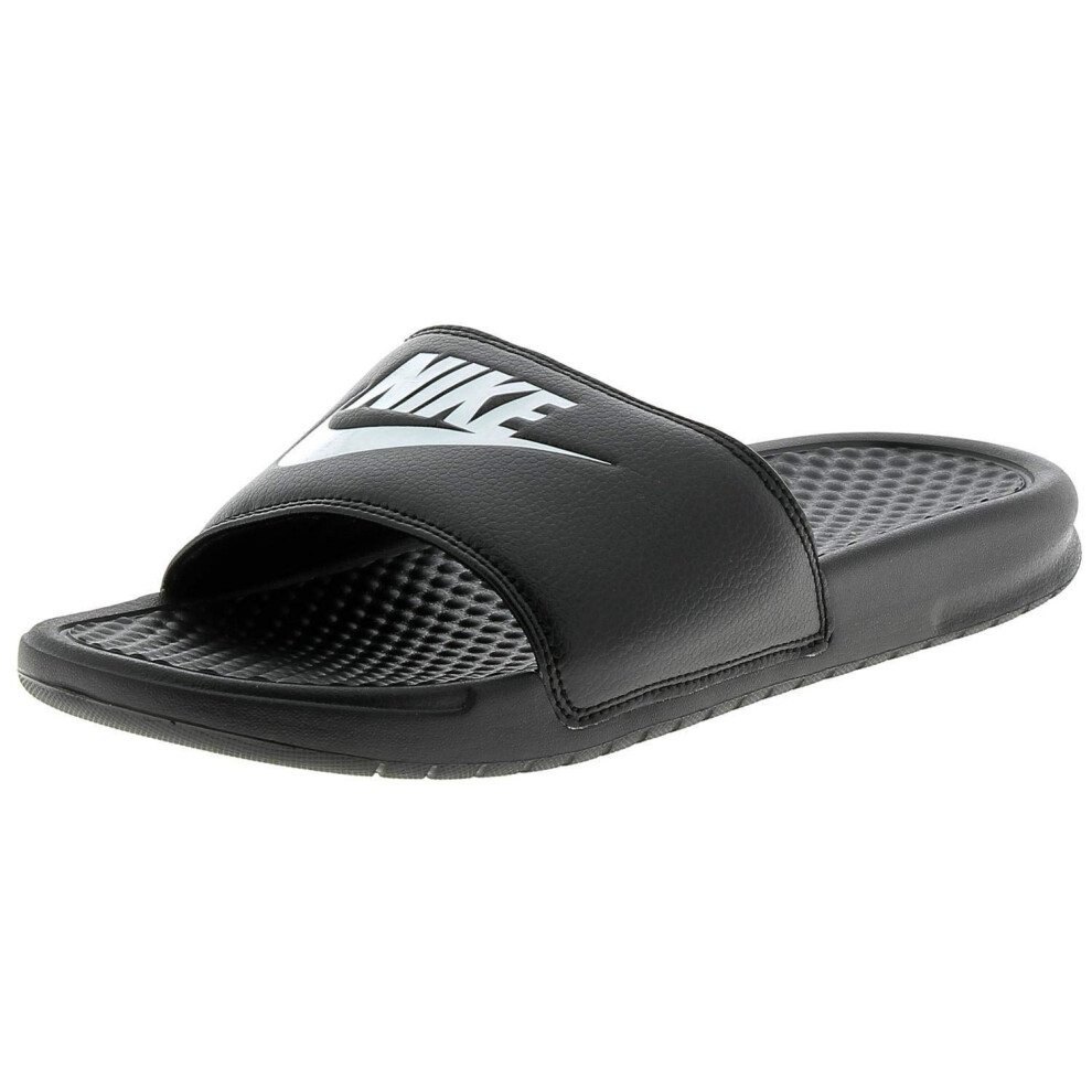 Nike Men's Benassi Just Do It Athletic Sandal  Black/White  10.0 Regul