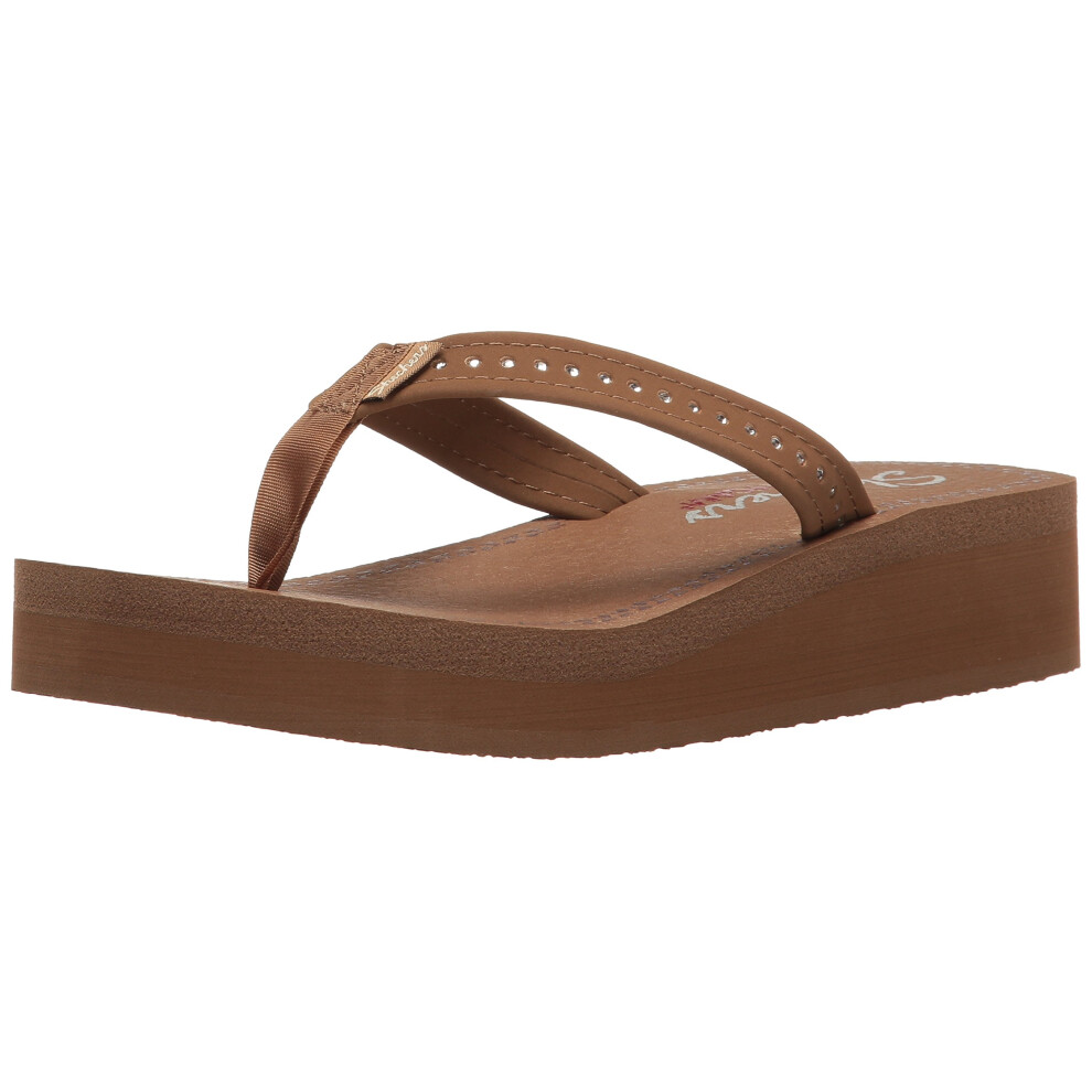 Skechers Cali Women's Vinyasa Paradise Ahead Wedge Sandal Brown Gem 10