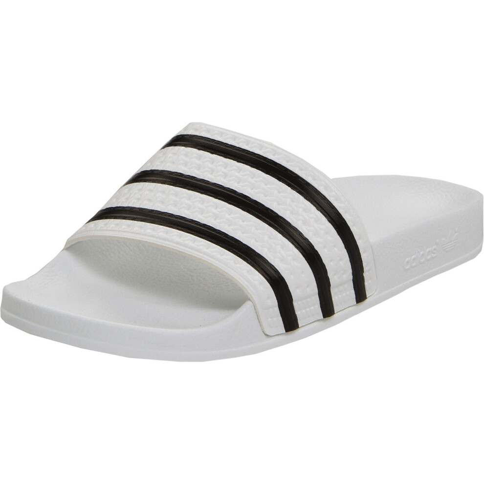 adidas Originals Men's Adilette Sandal  White/Black/White  8