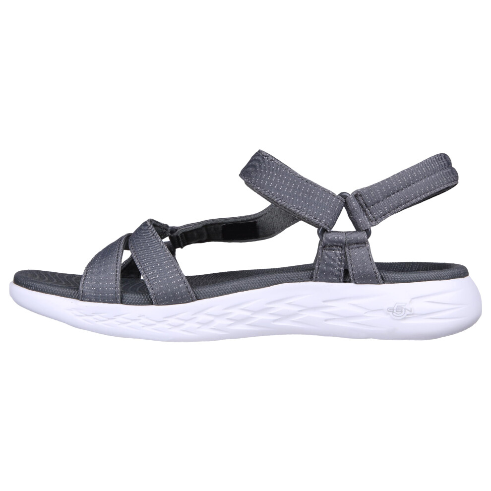 Skechers womens On-the-go 600 - Brilliancy Sport Sandal  Charcoal  9 U