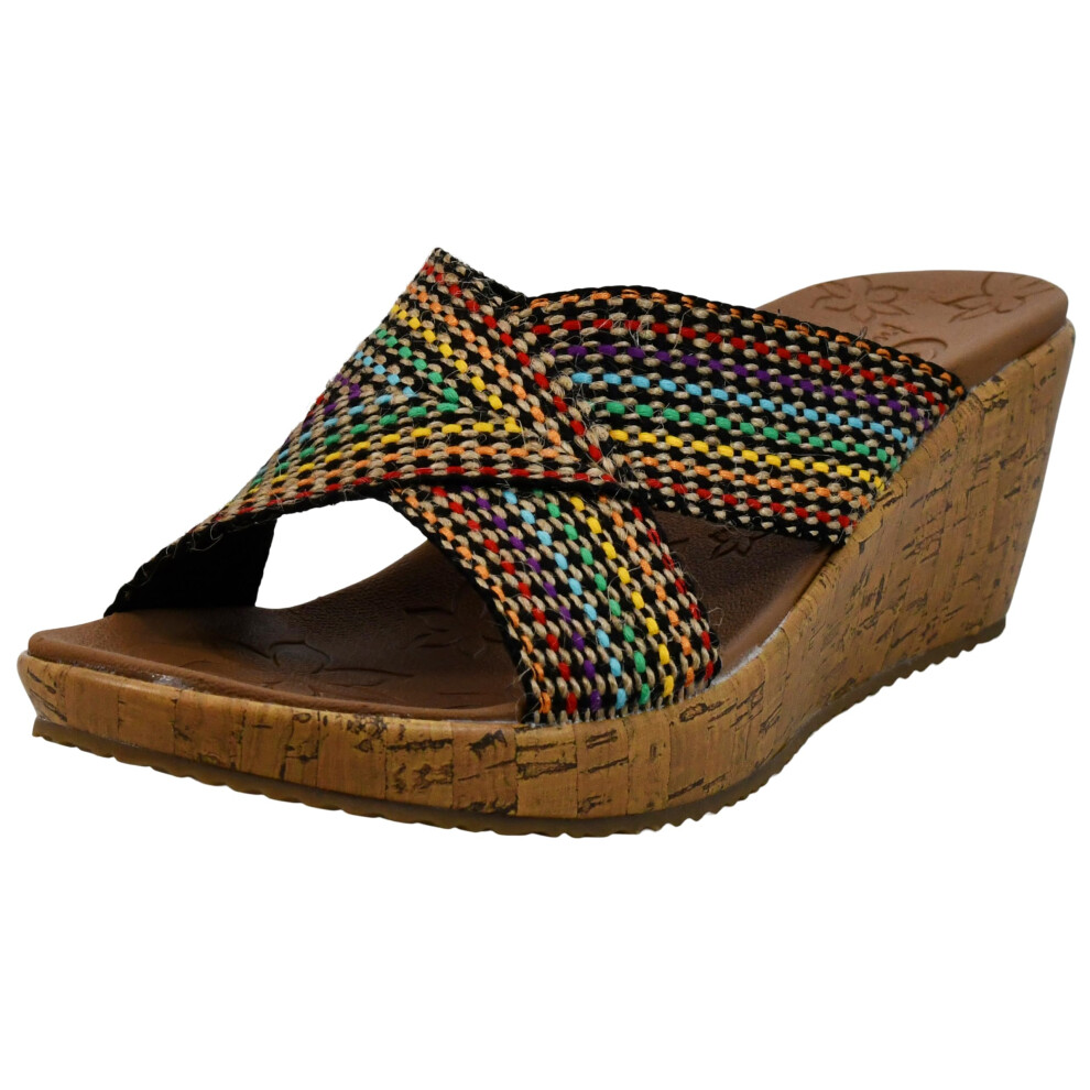 Skechers Cali Women's Beverlee Delighted Wedge Sandal Multi 5 M US