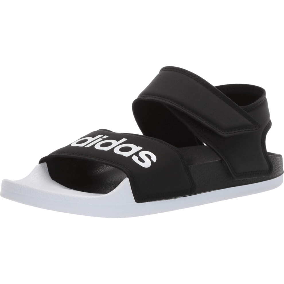 adidas Women's Adilette Sandal Slide  Core Black/White/Core Black  10