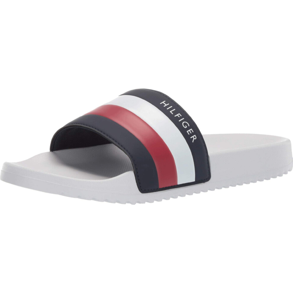 Tommy Hilfiger Men's Rozi Slide  White Multi 164  10M