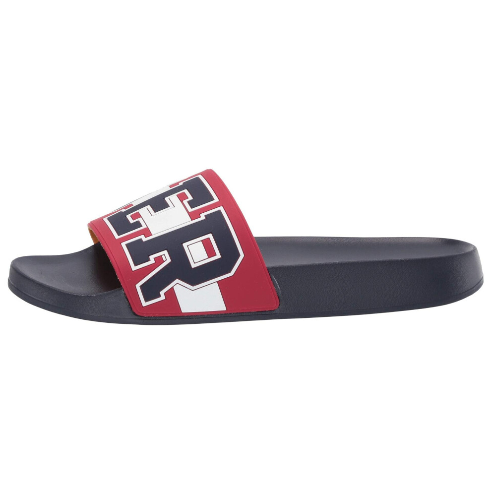 Tommy Hilfiger Women's DESTYN Slide Sandal  Red Multi  7