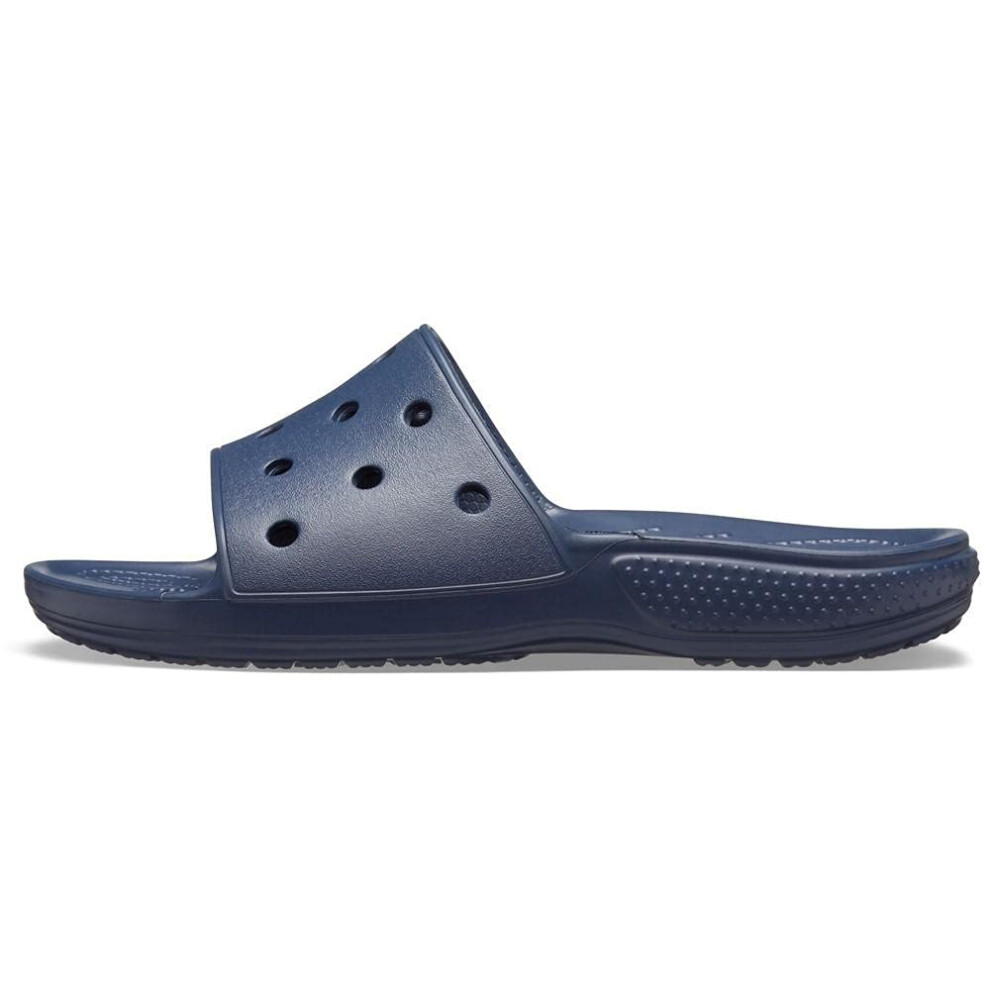 Crocs Unisex Classic Slide Sandals  Navy  12 Men/14 Women