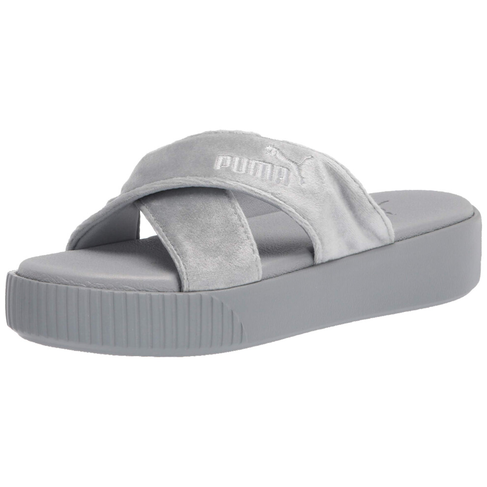 PUMA Women's Platform Slide Sandal  Quarry  6.5