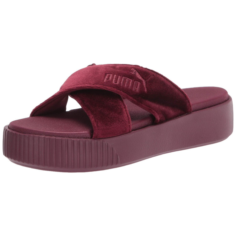 PUMA Women's Platform Slide Sandal  Zinfandel  6.5