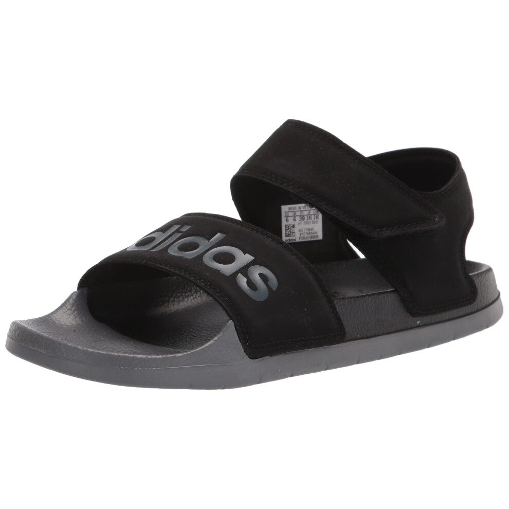 adidas unisex adult Adilette Sandal  Black/Grey/Black  11 Women Men US