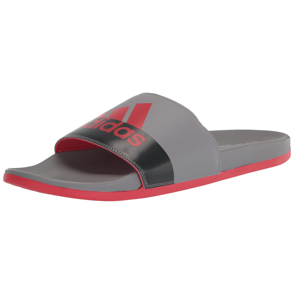 adidas Unisex Adilette Comfort Slide Sandal  Vivid Red/Grey Three/Carb