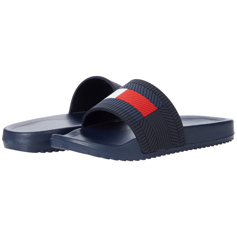 Tommy Hilfiger Rosendo Slide Sandal  Dark Gray  12