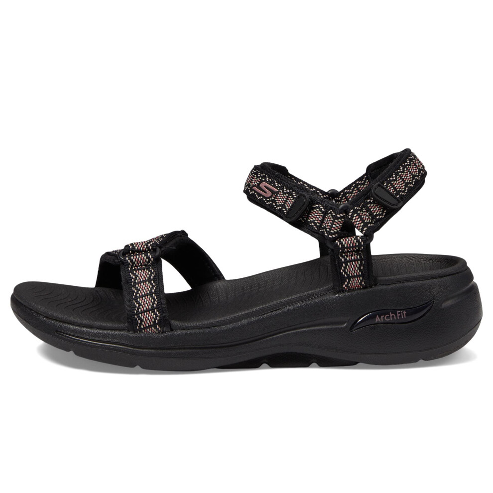 Skechers Women's Go Walk Arch Fit-Affinity Sandal  Black  9