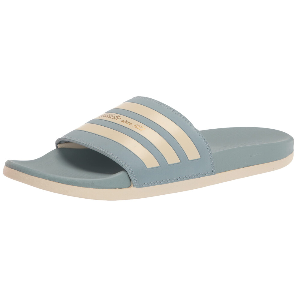 adidas Unisex Adilette Comfort Slide Sandal  Magic Grey/Wonder White/G