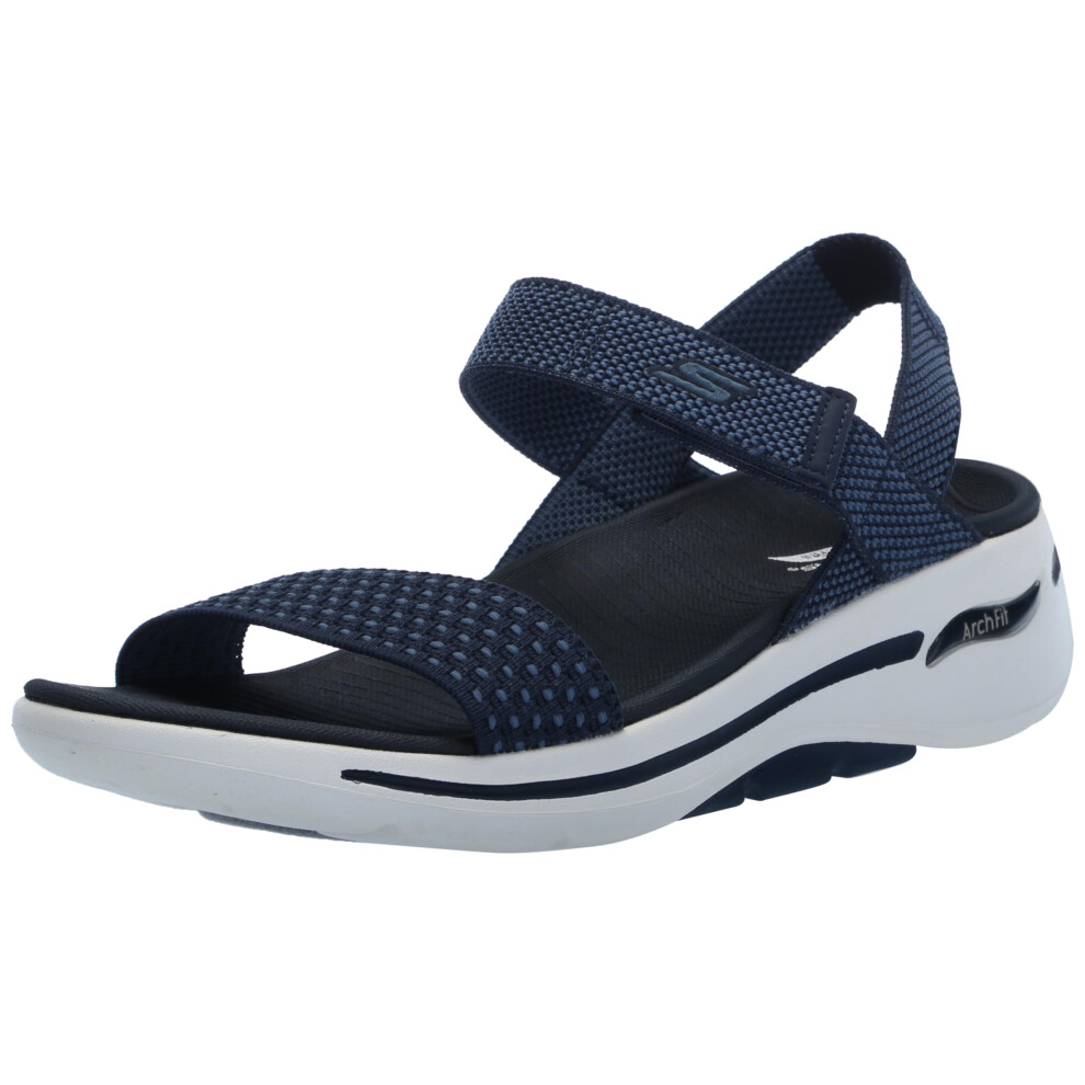 Skechers Women's Ankle Strap Sandal  Navy  5