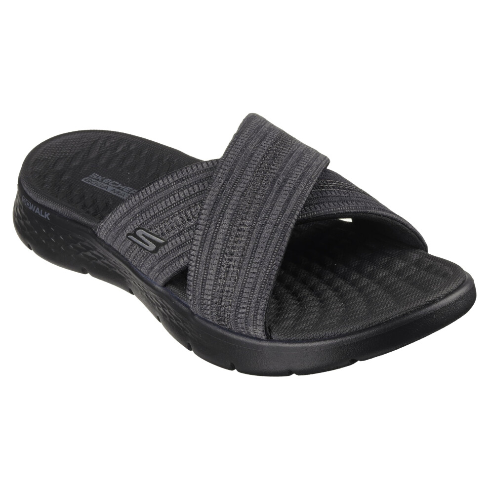 Skechers Women's Slide Sandal  Black/Gray  7