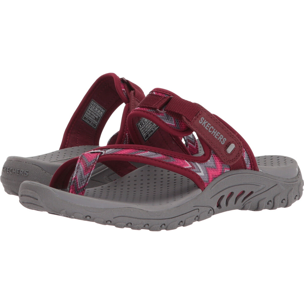 SKECHERS Womens Reggae - Zig Swag Burgundy/Pink 8.5 B - Medium