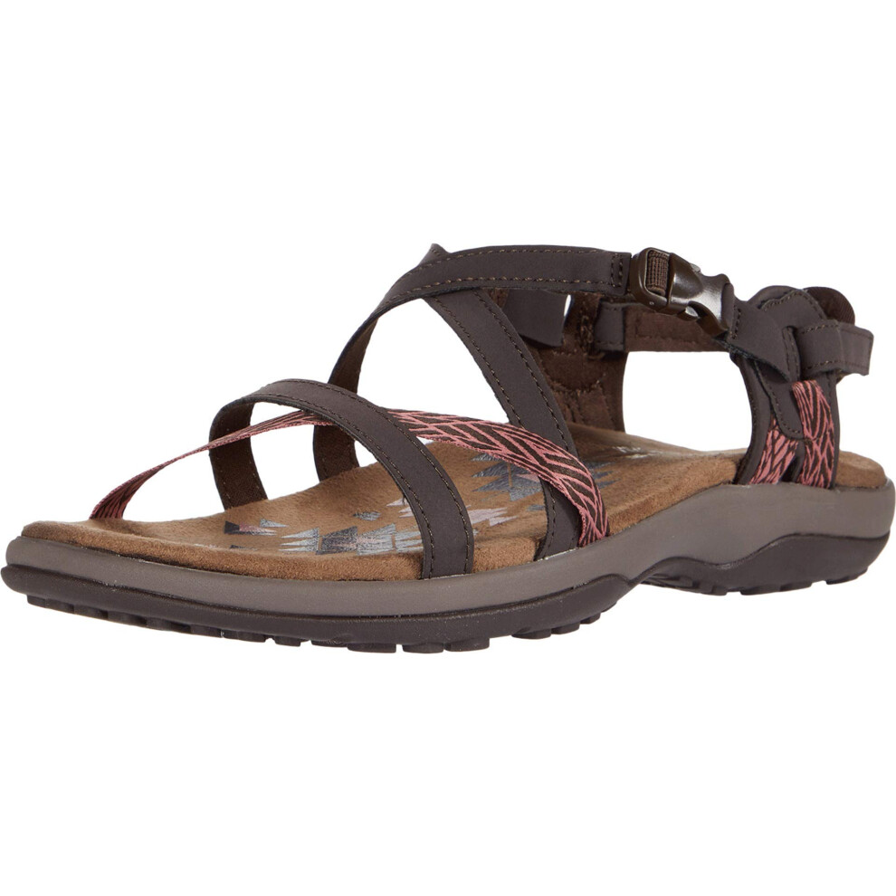 Skechers womens Strappy Slingback Sport Sandal  Chocolate  10 US