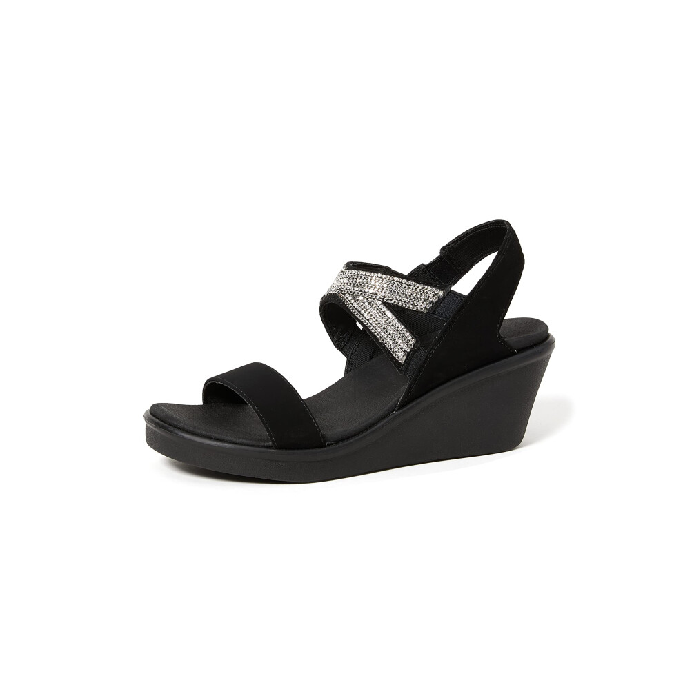 Skechers Women's Wedge Sandal  Black  9