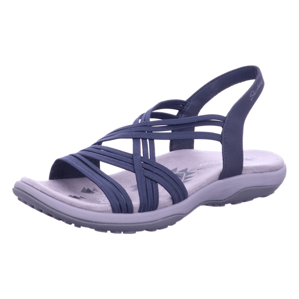 Skechers Women's Reggae Slim-Simply Stretch Sport Sandal  Navy  9