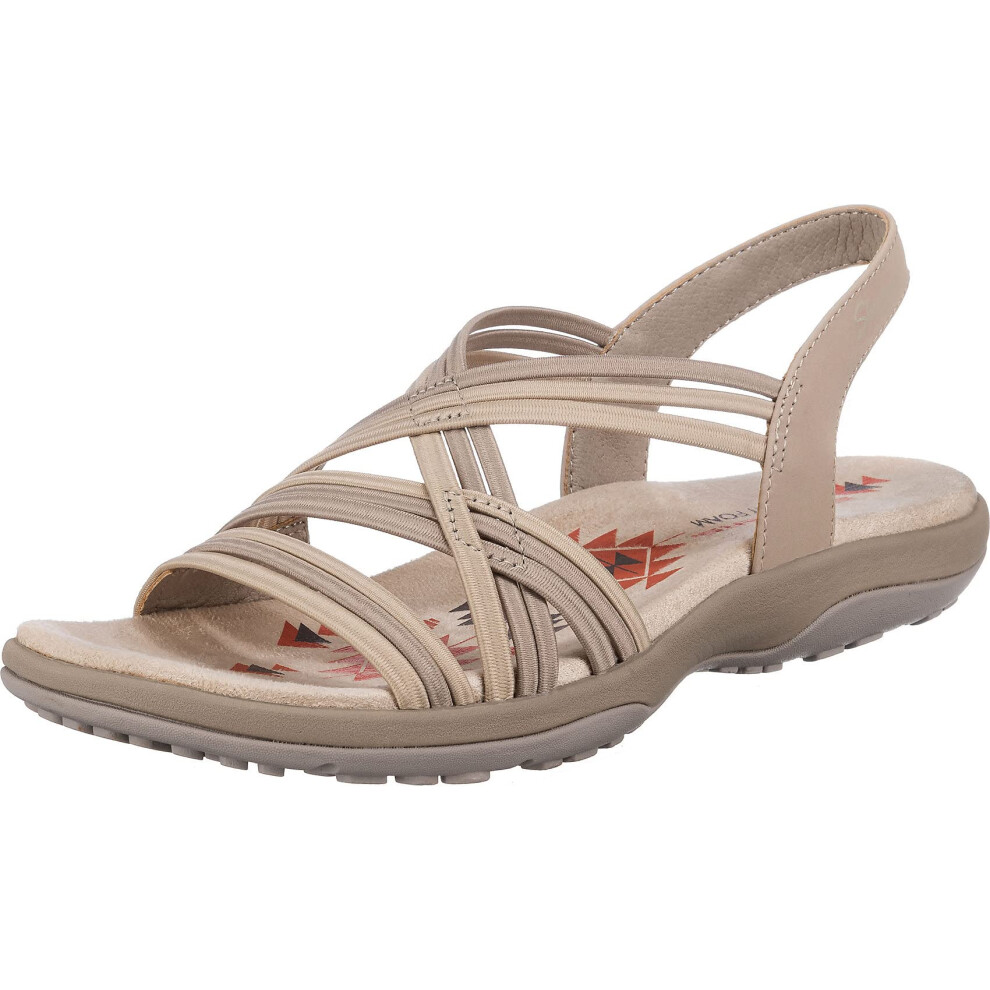 Skechers womens Reggae Slim Simply Stretch Sport Sandal  Natural/Taupe