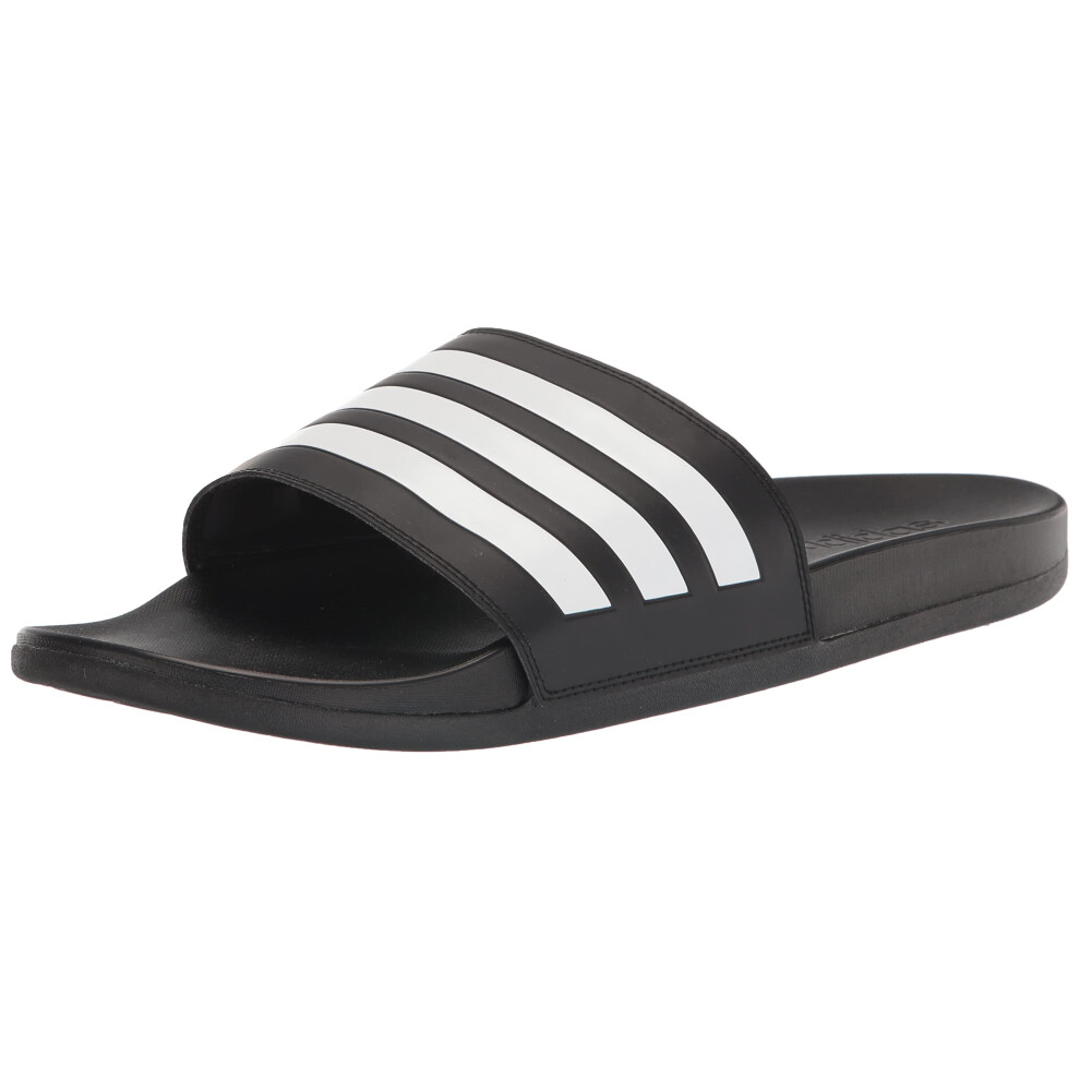 adidas Adult Adilette Comfort Slides Core Black/White/Core Black 11