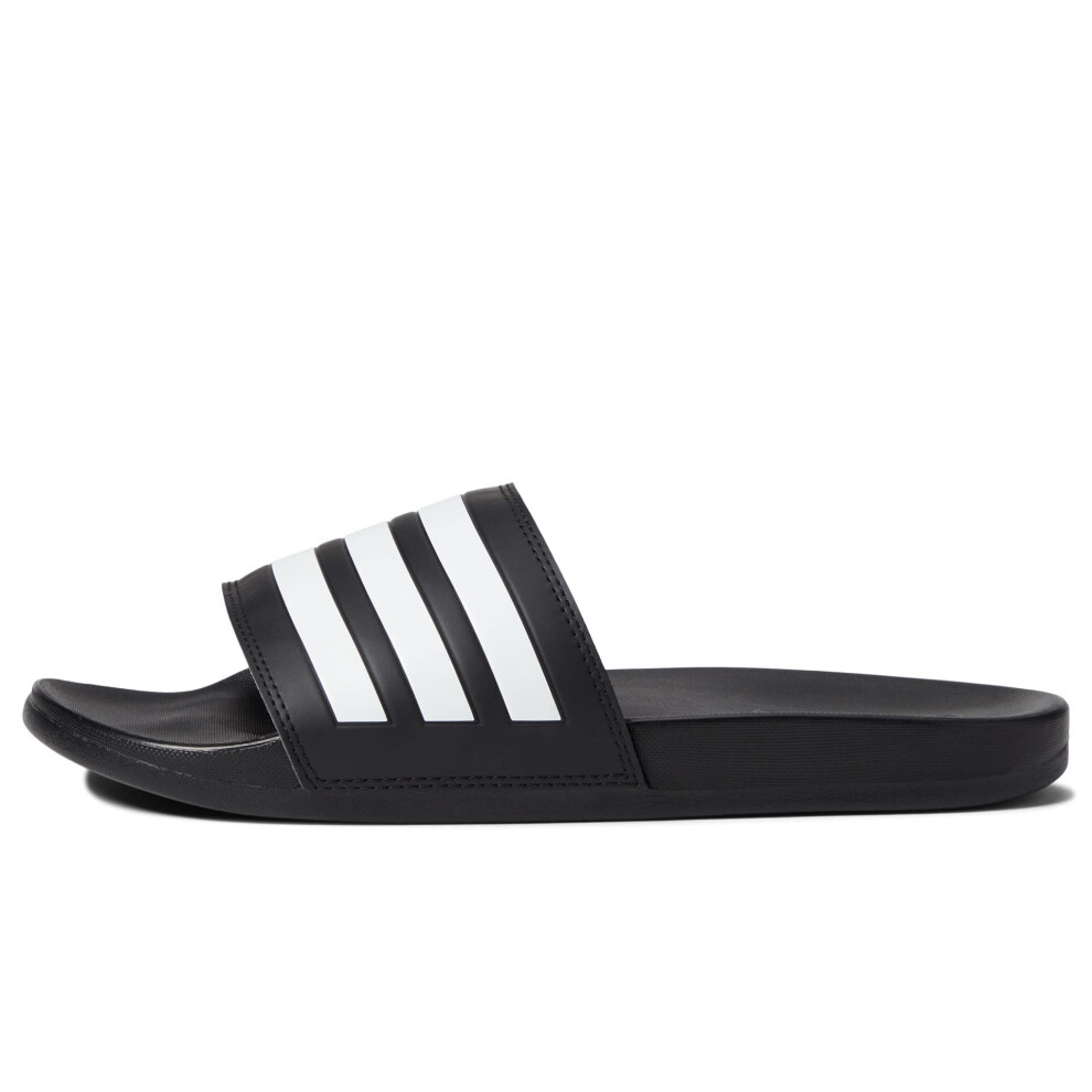 adidas Unisex Adilette Comfort Slides Sandal  Core Black/White  13 Wom