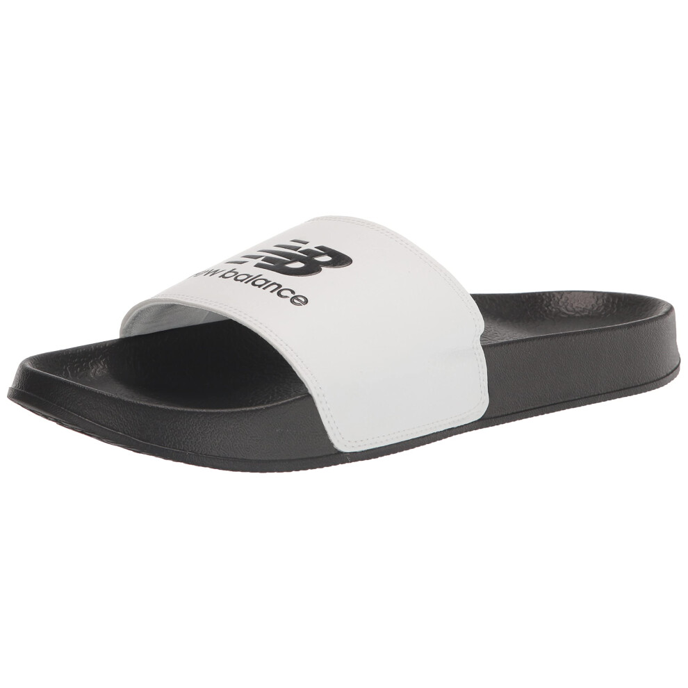 New Balance Unisex-adult 50 V1 Slide Sandal  White/Black  Men 12 M / W