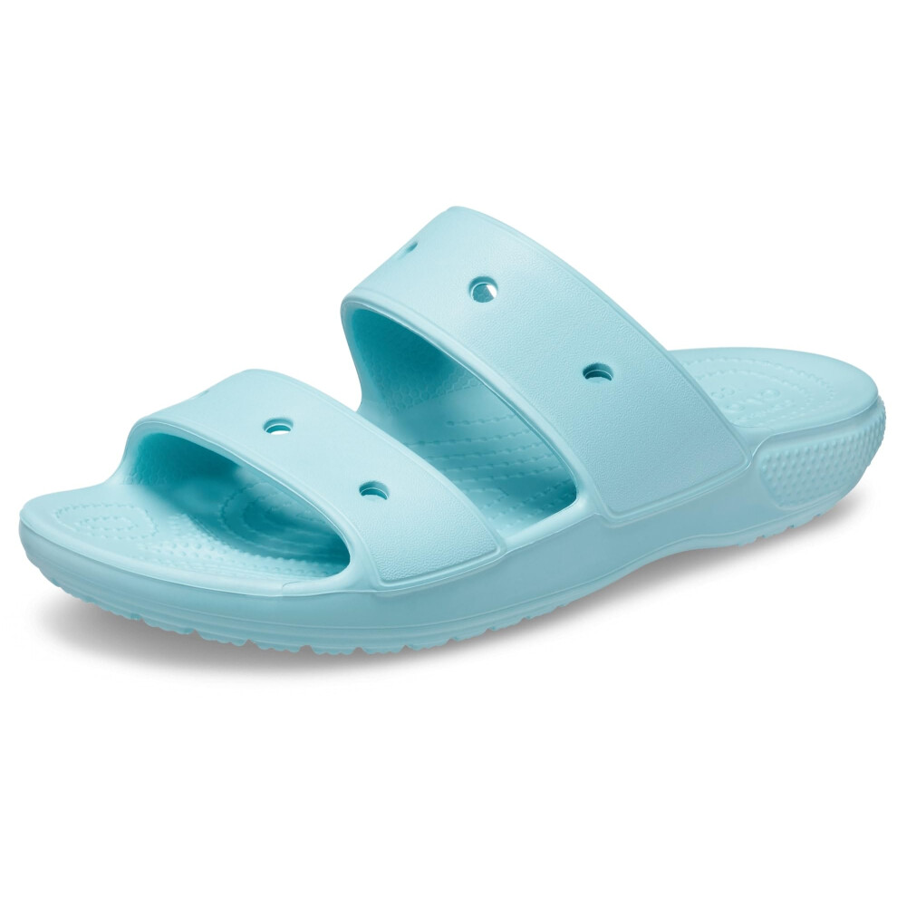 Crocs Unisex Classic Two-Strap Slide Sandals  Pure Water  Numeric_11 U