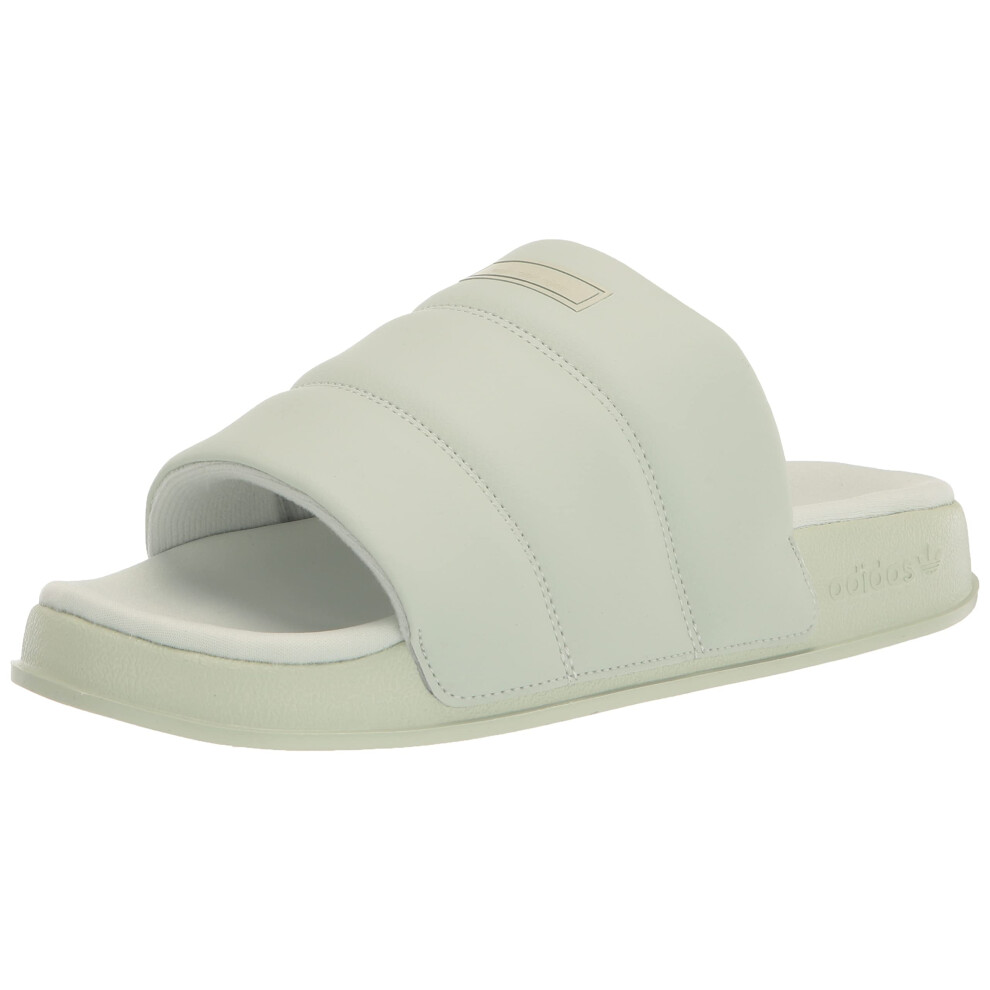 adidas Originals Women's Adilette Essential Slide Sandal  Linen Green/