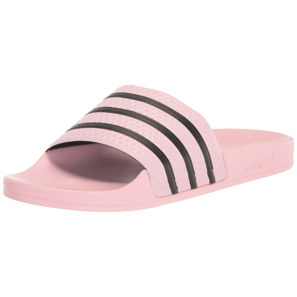 adidas Originals Men's Adilette Slide Sandal  Clear Pink/Black/Clear P