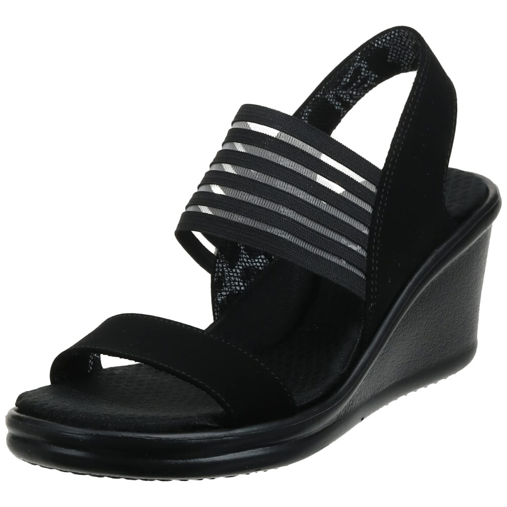 Skechers Cali Women's Rumblers-Sci-Fi Wedge Sandal  Black  10 W US