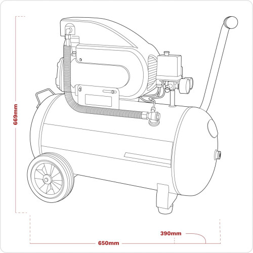 Sealey Sealey 50L Direct Drive Air Compressor 2hp SAC5020A 1