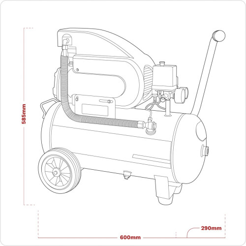 Sealey Sealey 24L Direct Drive Air Compressor 2hp SAC2420A 1