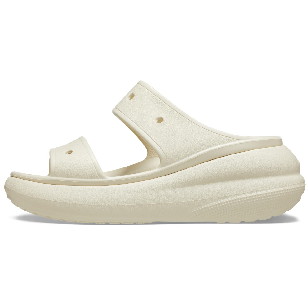 Crocs Unisex-Adult Classic Crush Sandal  Bone  11 Men/13 Women