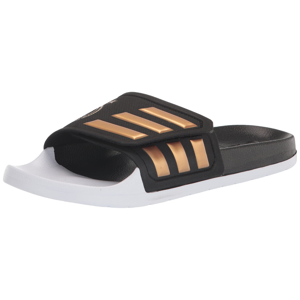 adidas Unisex Adilette Tnd Slide Sandal  Black/Tactile Gold Metallic/W