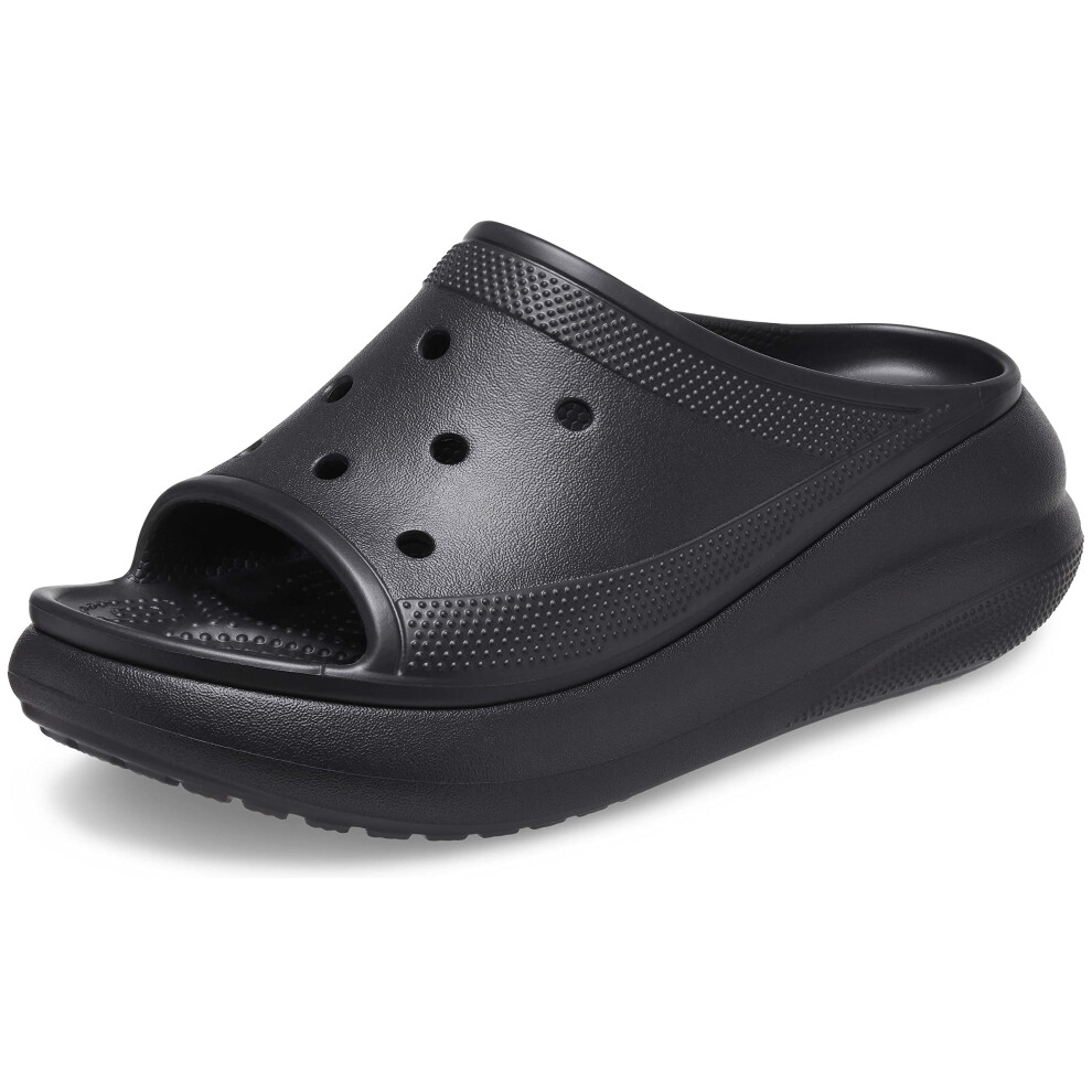 Crocs Unisex-Adult Crush Slide  Black  10 Women/8 Men