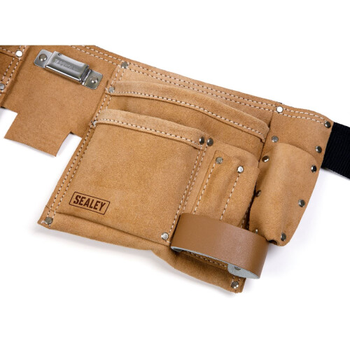 Sealey Sealey Double Pouch Leather Tool Belt STBL01 2