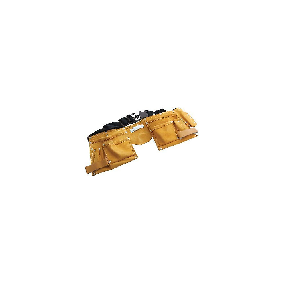 Tool Belt 11 Pocket Leather Builders Adjustable Hammer Loop Heavy Duty TB034