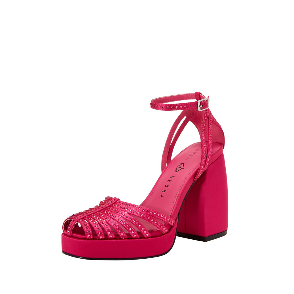 Katy Perry Women's The Uplift Strappy Platform  Luminous Pink  7