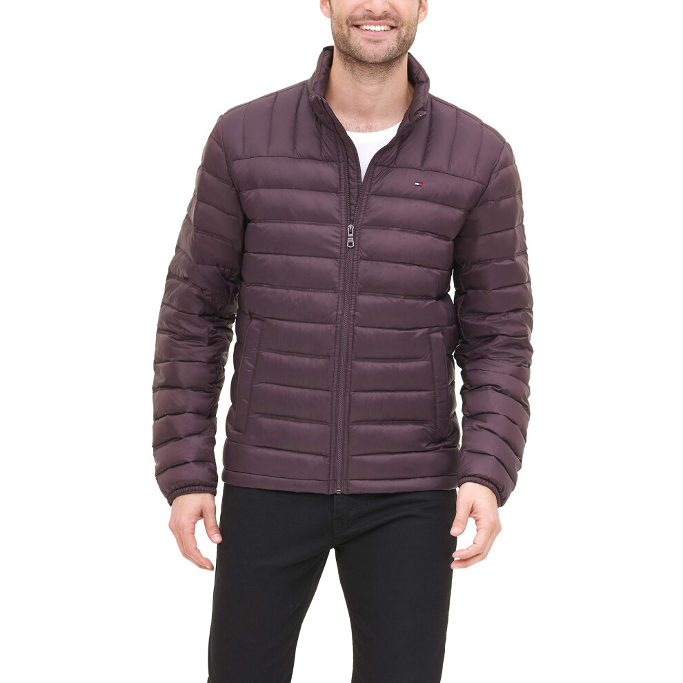 Tommy Hilfiger Men's Packable Down Puffer Jacket  Port  Small