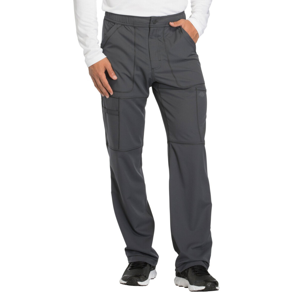 Dickies Dynamix Men Scrubs Pant Zip Fly Cargo DK110S  XS Short  Pewter