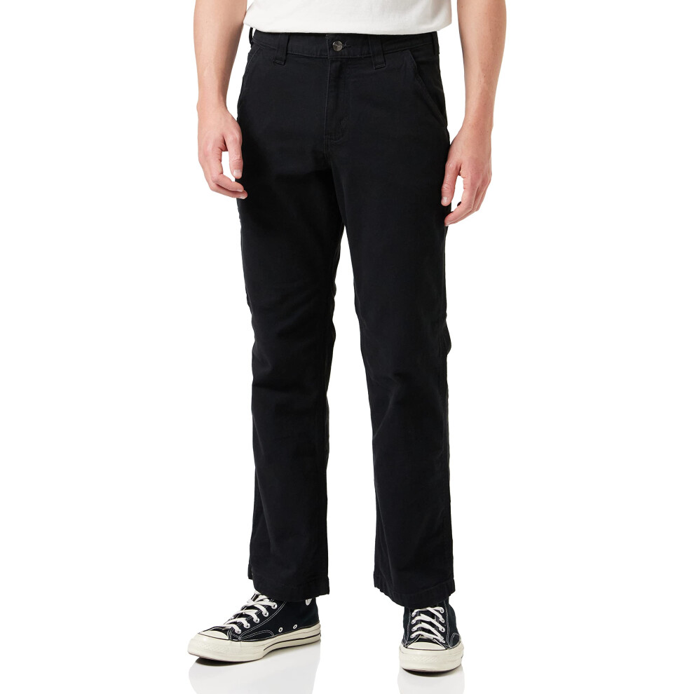 Carhartt Mens Rugged Flex Relaxed Fit Canvas Work Utility Pants  Black