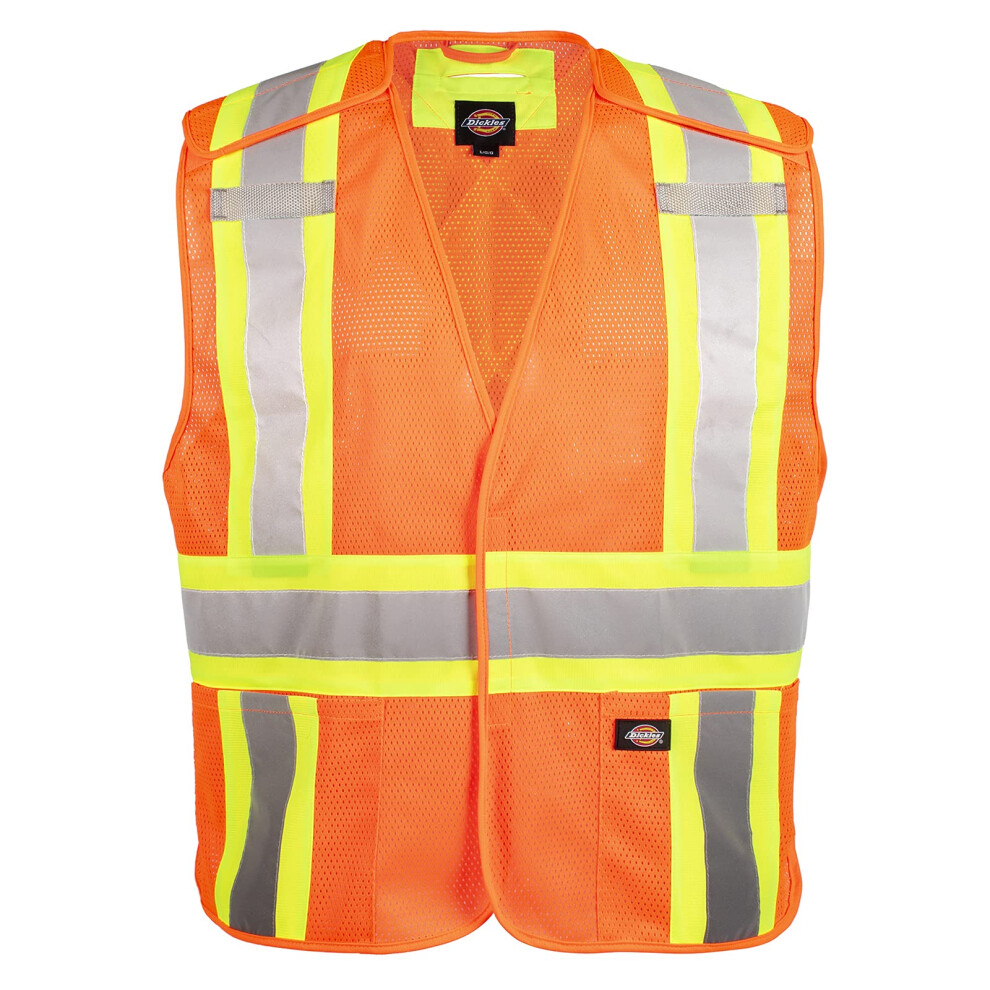 Dickies mens Workwear safety vests  Orange  Large-X-Large US