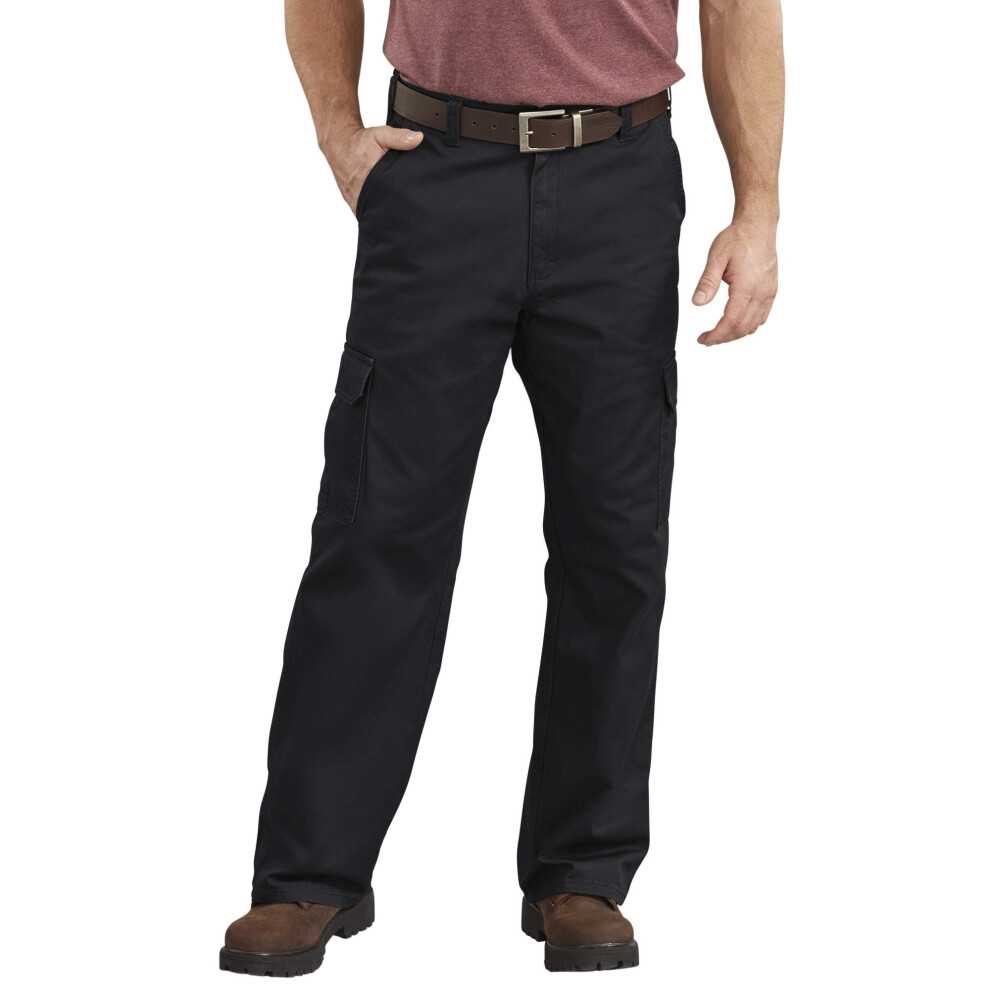 Dickies Men's Loose-Fit Cargo Work Pant  Black  38W x 34L