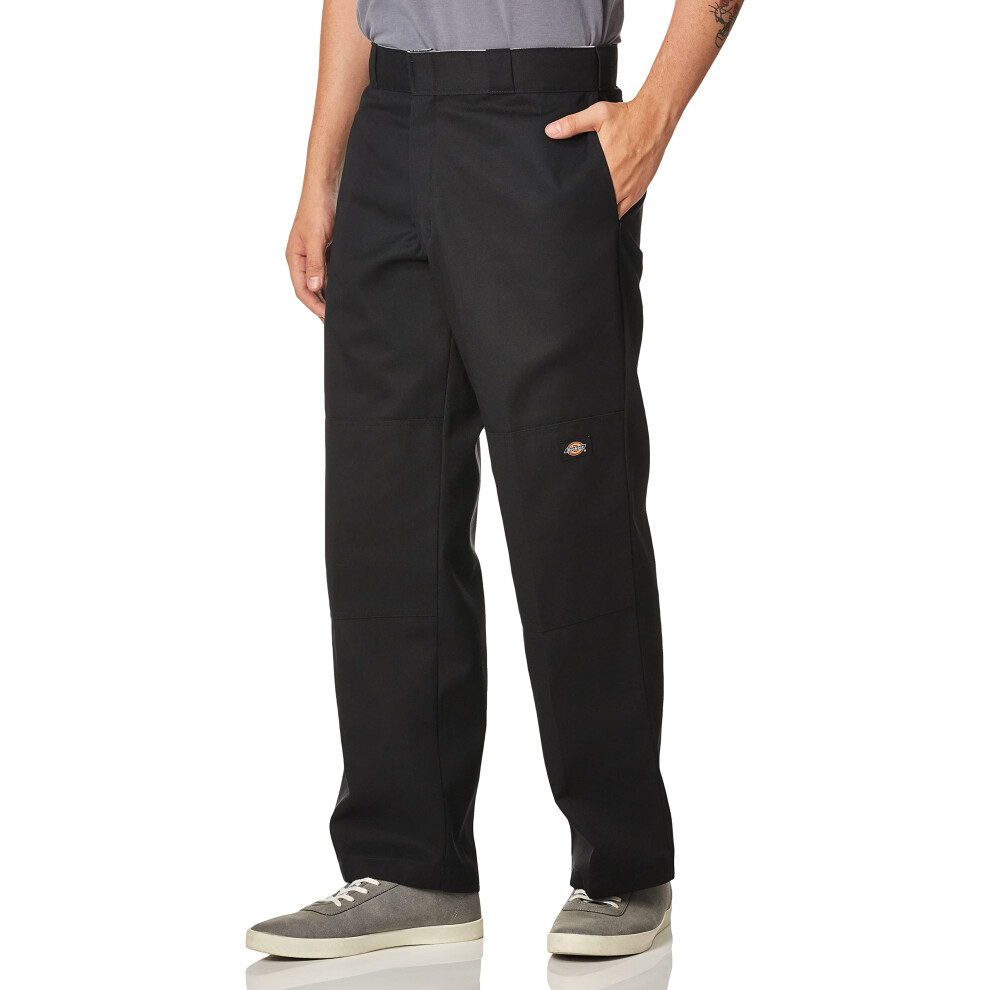 Dickies mens Big-tall Loose Fit Double Knee work utility pants  Black