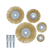 WIRE BRUSH 5PC DRILL WIRE WHEEL CUP FLAT BRUSH METAL CLEANING RUST SANDING DR171