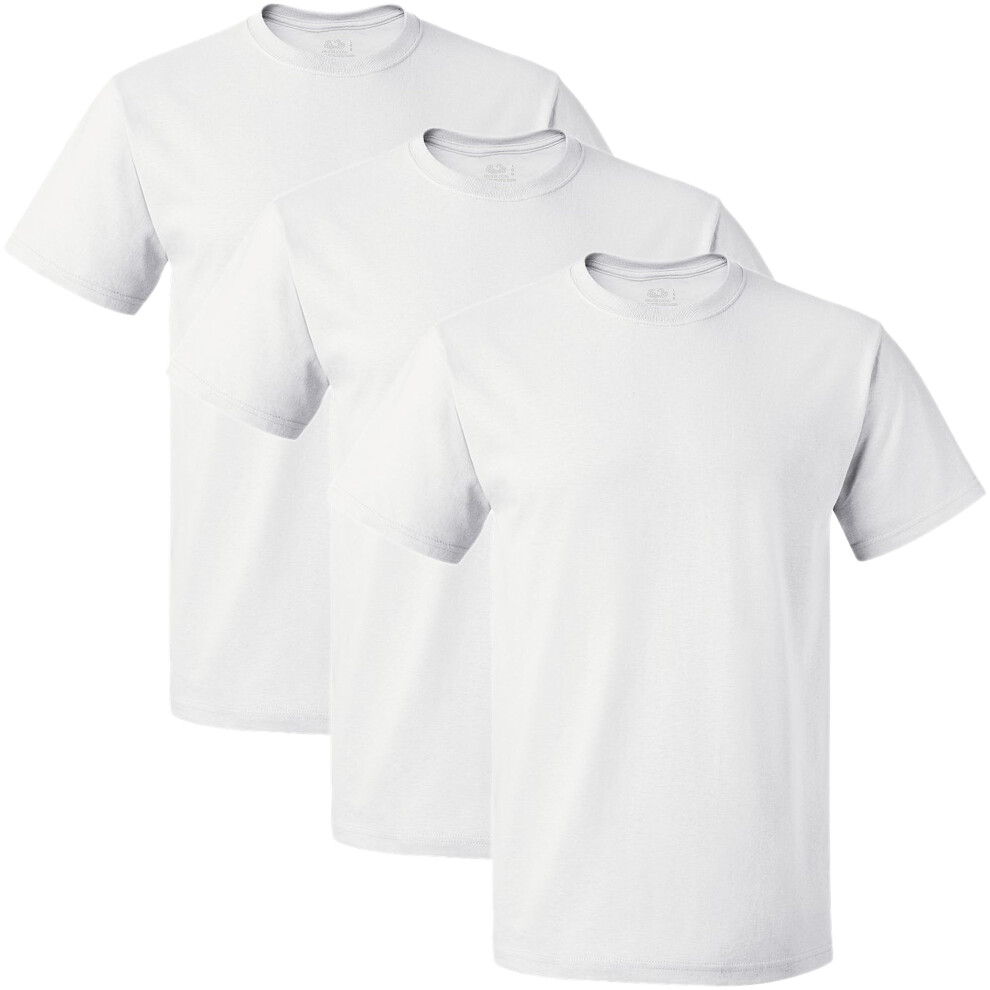 Fruit of the Loom Men's Crewneck Tee 3 Pack  White  XXX-Large(Pack of