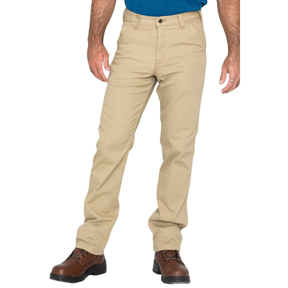 Carhartt Mens Rugged Flex Relaxed Fit Canvas Work Pants  Tan  40W X 32